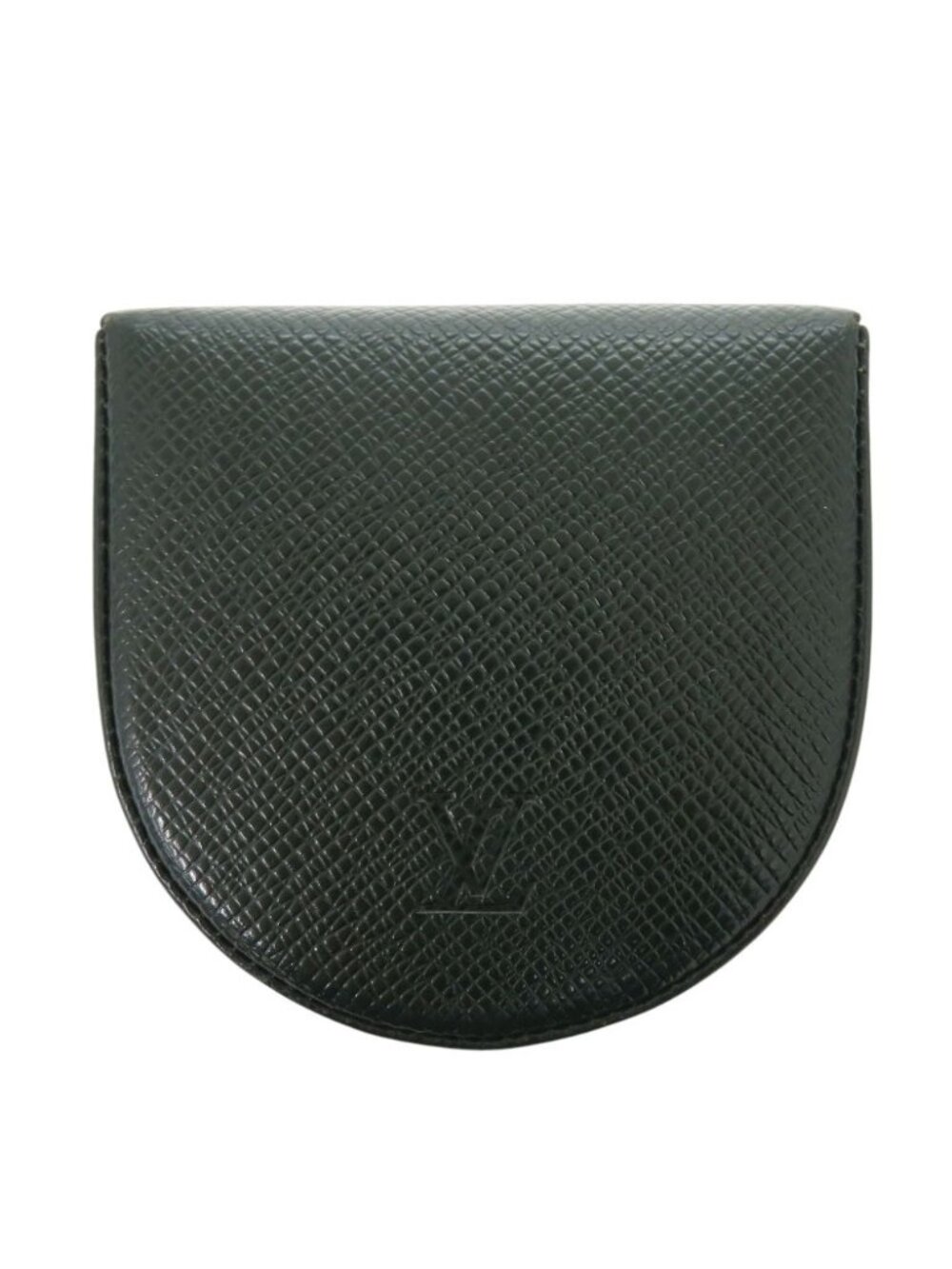 Louis Vuitton Porte-Monnaie Cuvette Taiga Esepia Coin Case Wallet Green